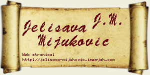 Jelisava Mijuković vizit kartica